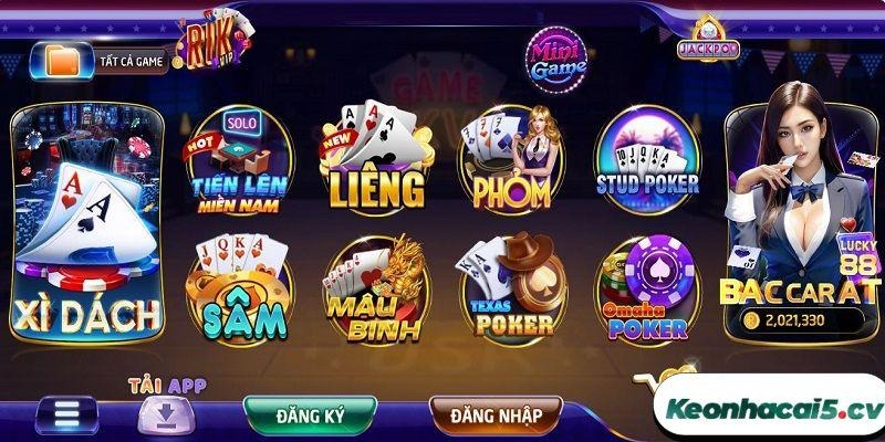 Thư viện game bài đồ sộ